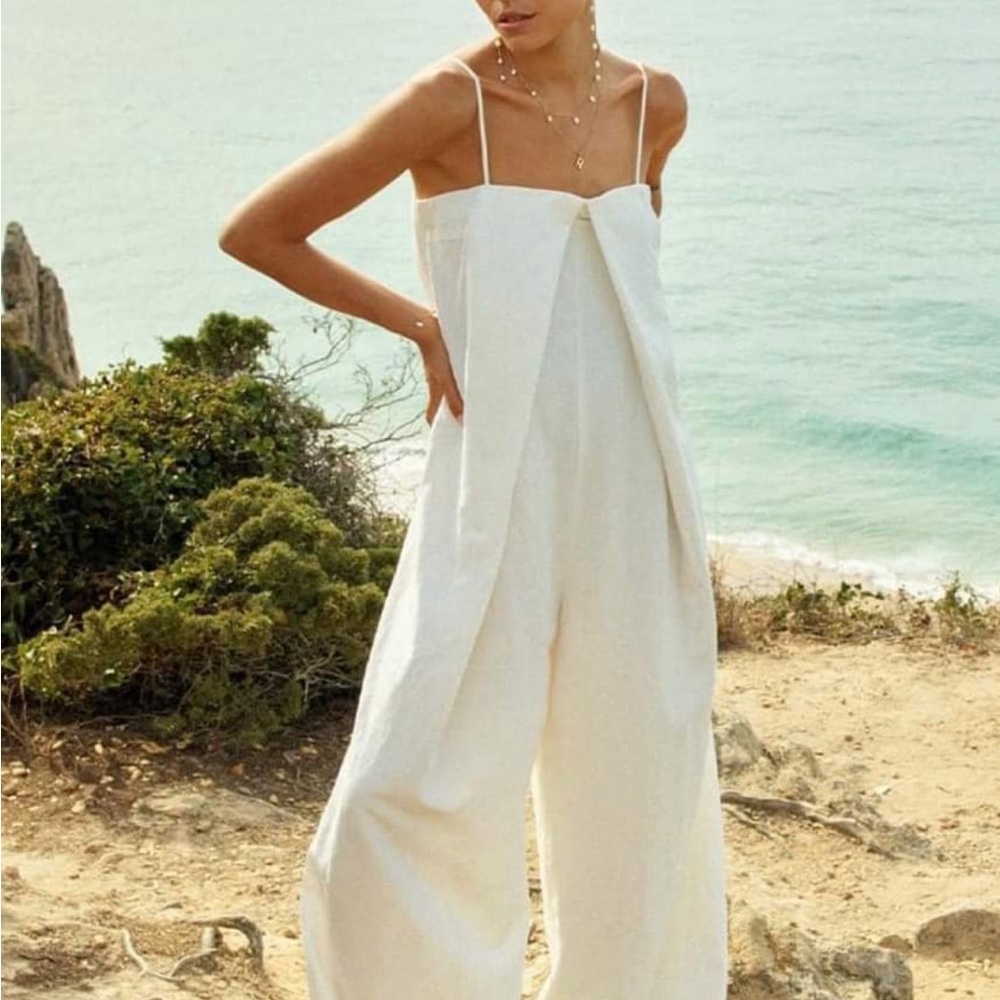 Zara White Jumpsuit pantsuit
